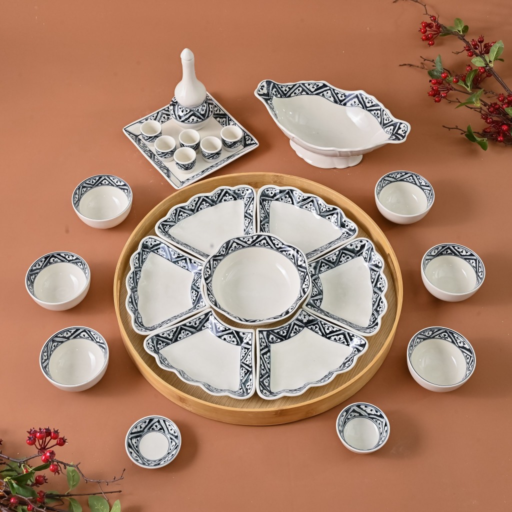 Bộ bát cúng gia tiên gốm sứ bát tràng,bộ bát đĩa hoa mặt trời, bát đĩa thờ cúng,bát đĩa thắp hương H