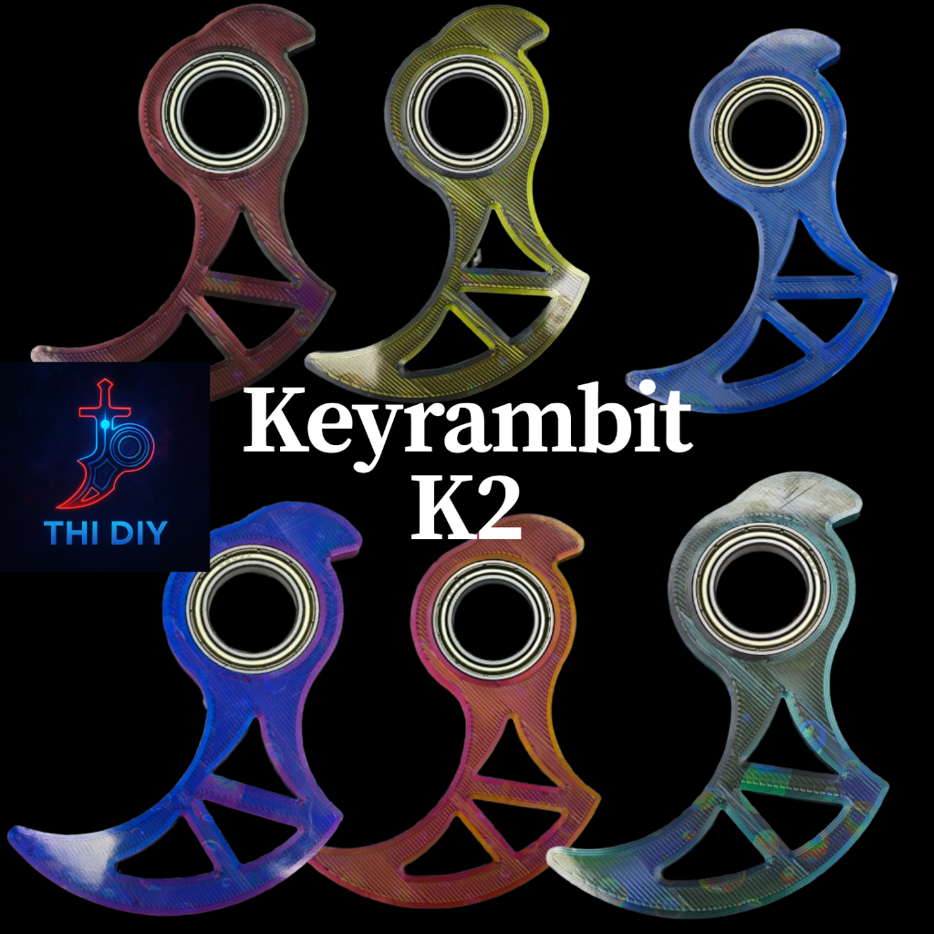 [Keyrambit K2] Bộ sưu tập Keyrambit K2 - Móc khóa xoay keyrambit cao cấp xả stress - kèm khoen móc k