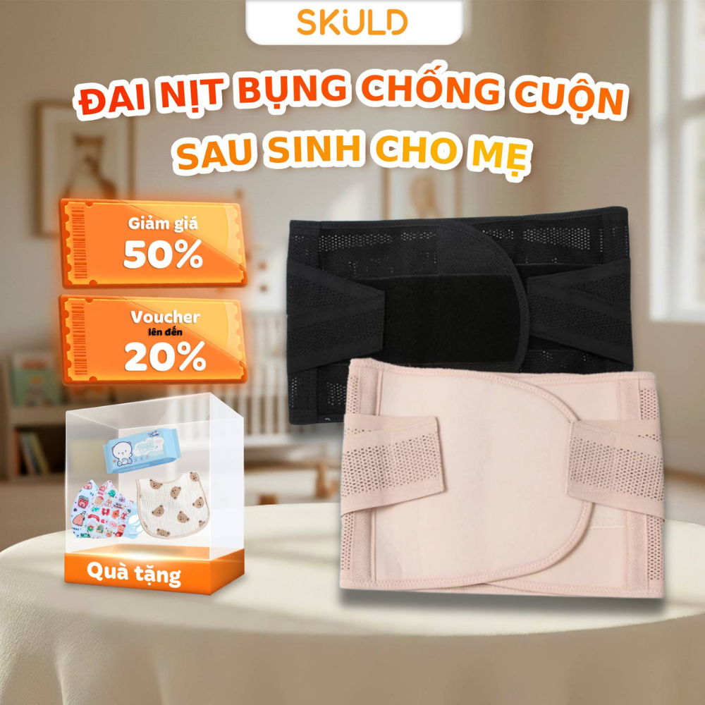 Đai Nịt Bụng SKULD MB01 – Gen Định Hình Eo Cho Mẹ Sau Sinh, Chất Cotton Co Giãn, Thoáng Khí, Ôm Gọn Dáng Tự Nhiên