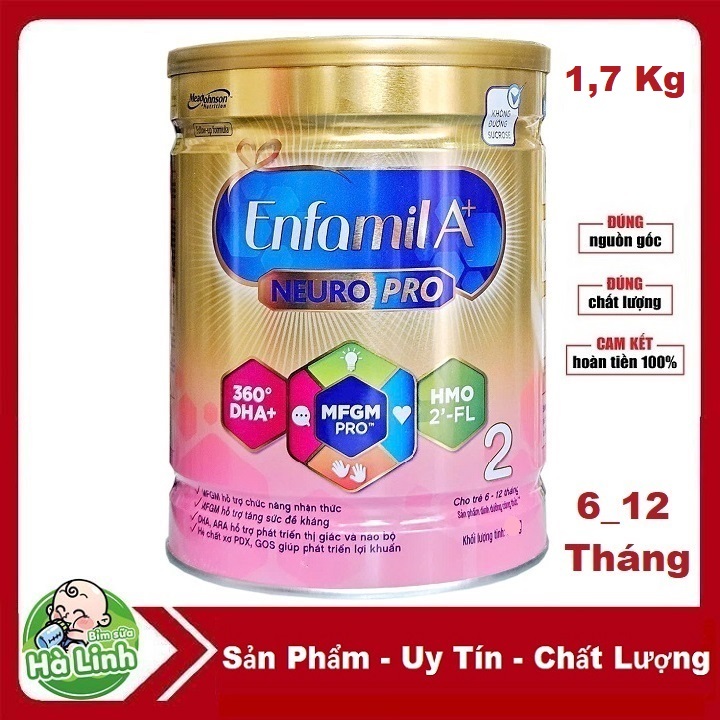 Sữa bột Enfamil A+ 2 1.7kg ( bổ sung DHA+ và MFGM )