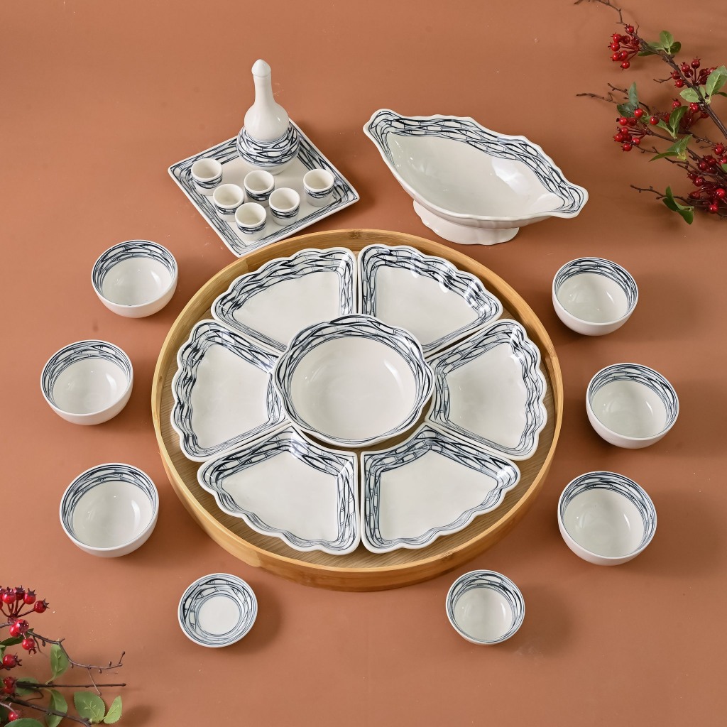 Bộ bát cúng gia tiên gốm sứ bát tràng,bộ bát đĩa hoa mặt trời, bát đĩa thờ cúng,bát đĩa thắp hương C