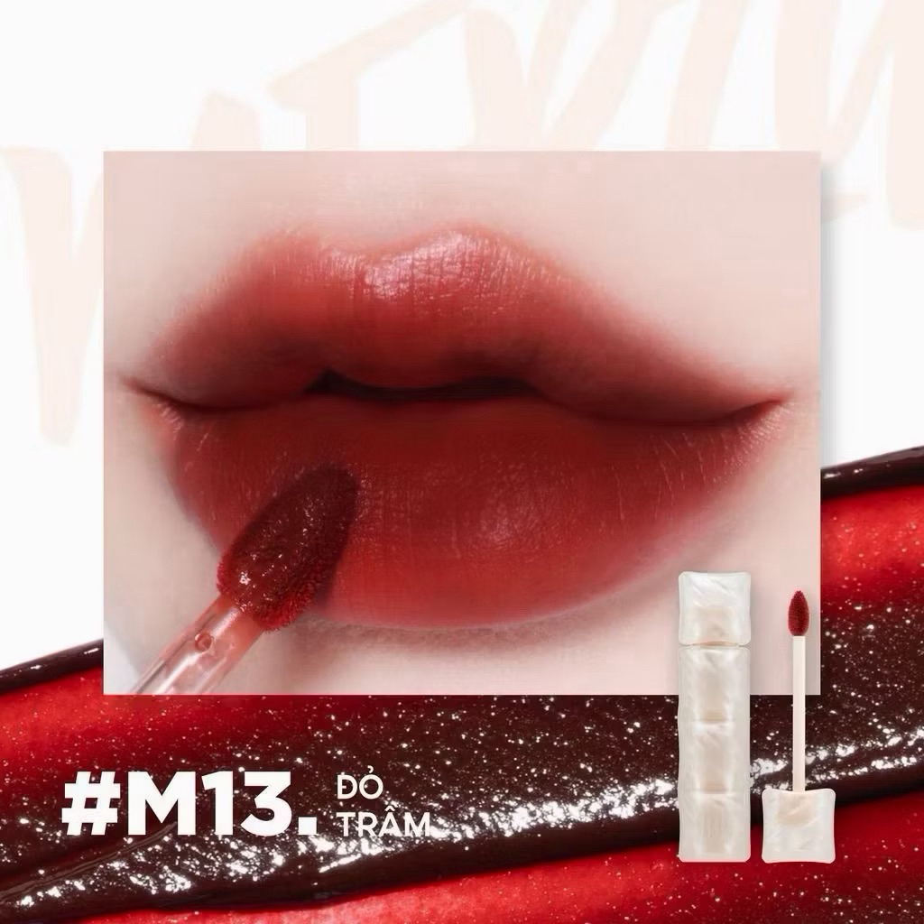 [VỎ PUFFER] SON KEM MERZY GLAM EDITION MELLOW TINT 2024 #M13 ĐỎ TRẦM