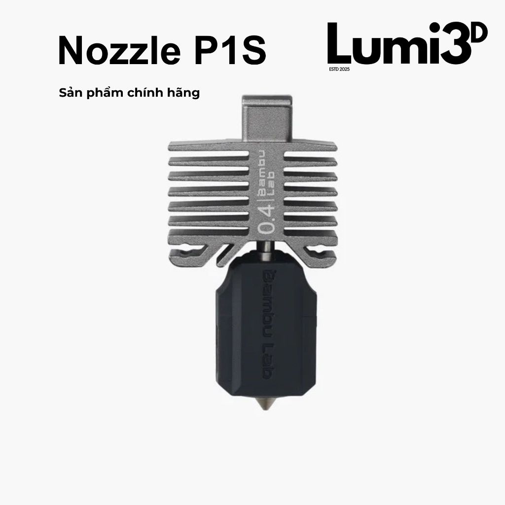 Bambu Lab Nozzel P1s, A1 Thép Không Rỉ Chính Hãng, Hotend with Nozzle Stainless Steel 0.2, 0.4 A1/P1