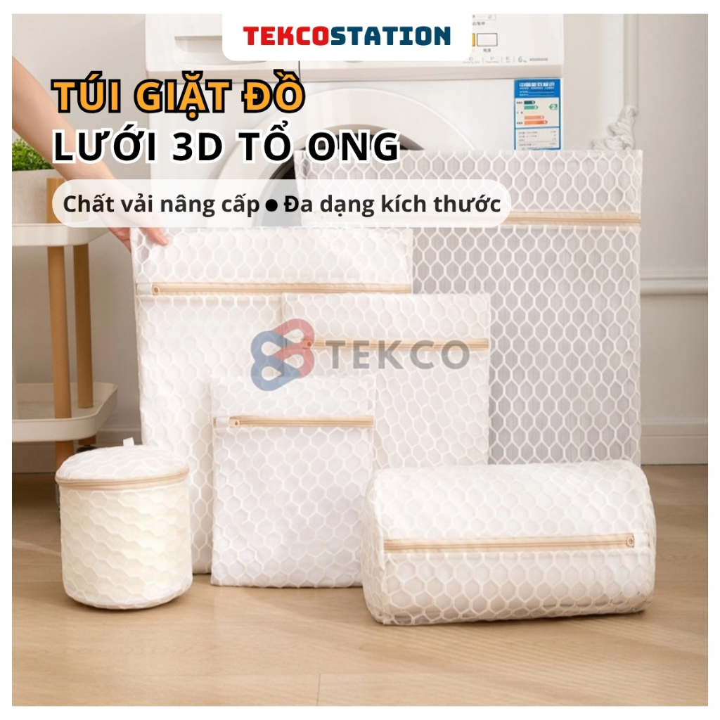 Túi Giặt Đồ Lưới 3D Tổ Ong Bảo Vệ Quần Áo - Túi Lưới Giặt Quần Áo, Đồ Lót