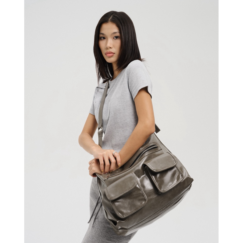 Túi Xách Sensse CITY POCKET BAG Màu Storm Gray Nhiều Ngăn Khoá Kéo Unisex Đeo Vai / Đeo Chéo | BigBuy360 - bigbuy360.vn
