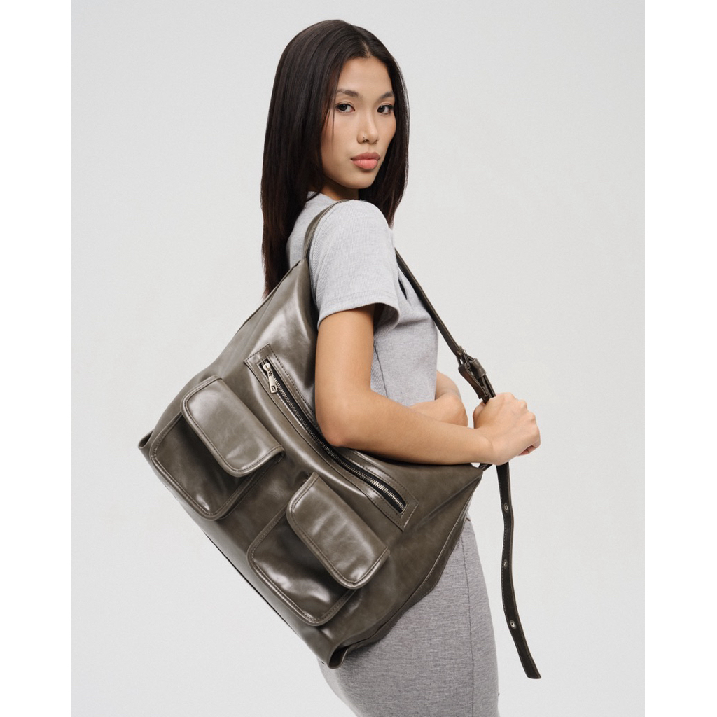 Túi Xách Sensse CITY POCKET BAG Màu Storm Gray Nhiều Ngăn Khoá Kéo Unisex Đeo Vai / Đeo Chéo | BigBuy360 - bigbuy360.vn