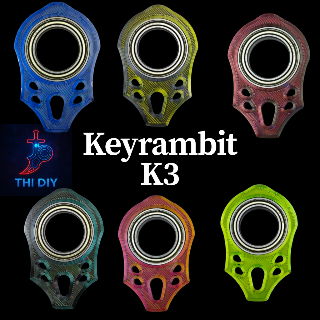 [Keyrambit K3] Bộ sưu tập Keyrambit K3 - Móc khóa xoay keyrambit cao cấp xả stress - kèm khoen móc k