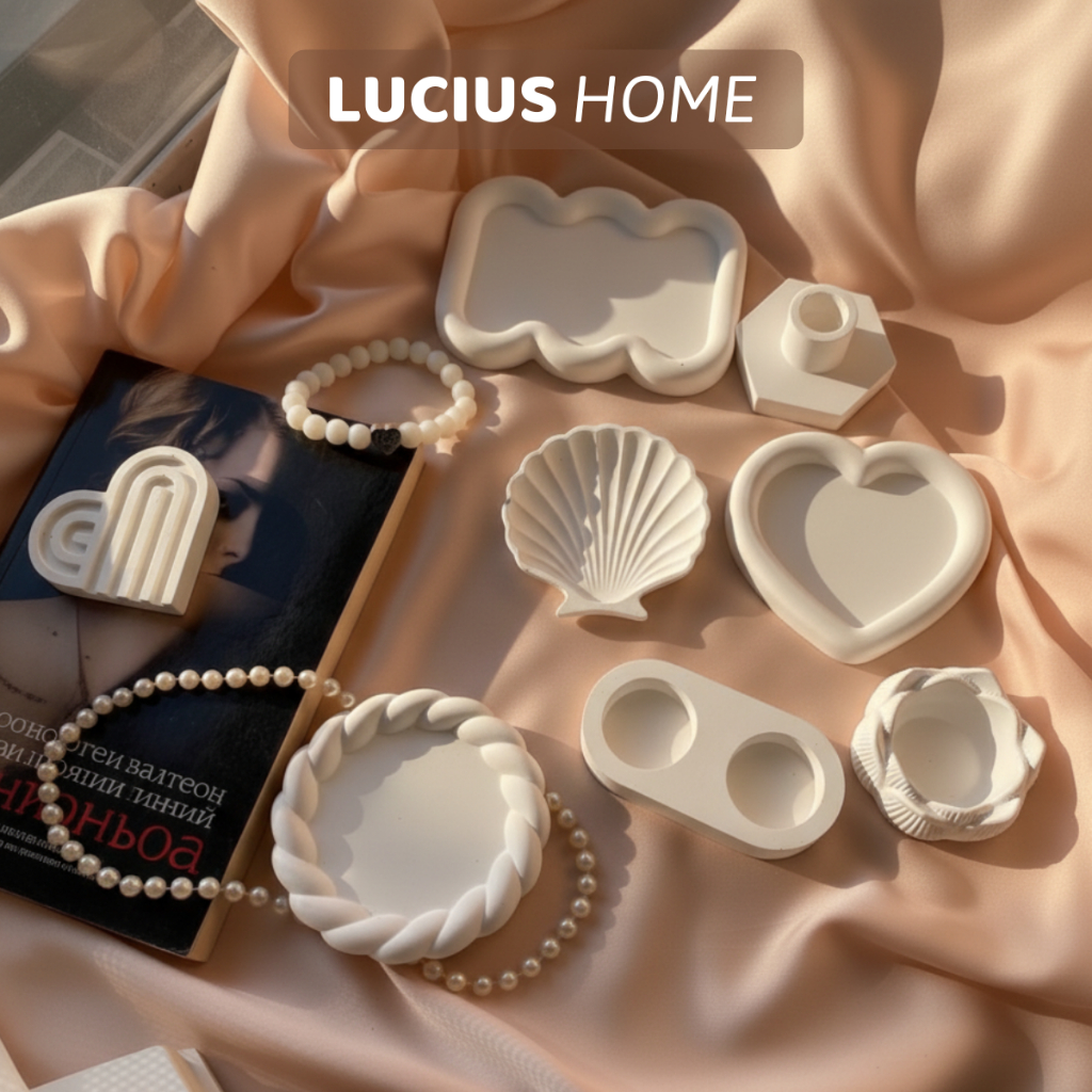 Khay thạch cao Decor đựng đồ Trang trí, Trang sức, Chụp ảnh sản phẩm - Lucius Home