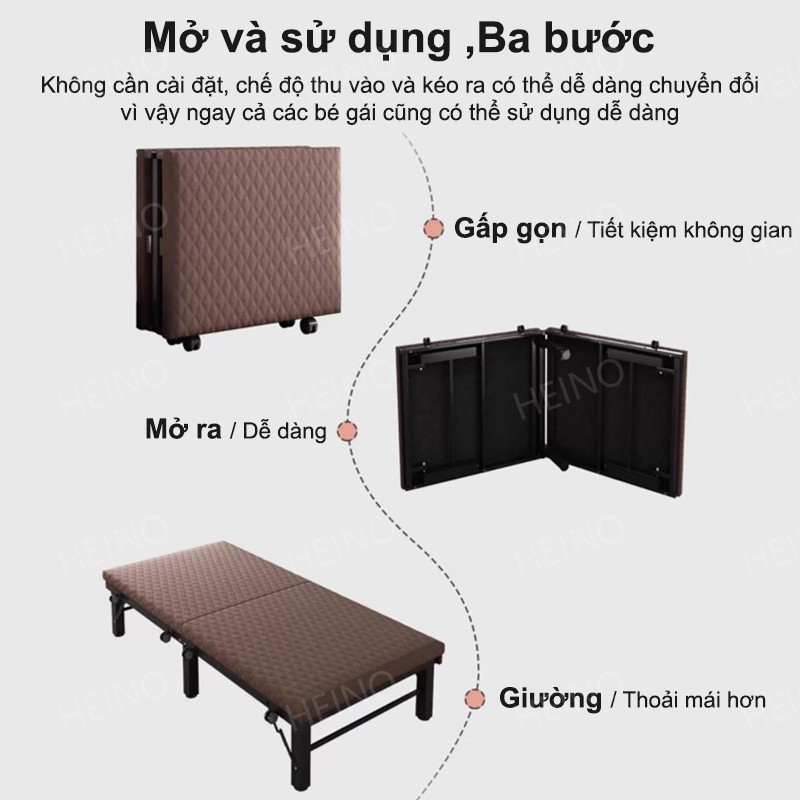 𝑯𝑬𝑰𝑵𝑶 1.95m Giường gấp văn phòng tiện lợi cho nghỉ trưa dễ dàng gấp gọn Không Cần Lắp Ráp BH 24T | BigBuy360 - bigbuy360.vn