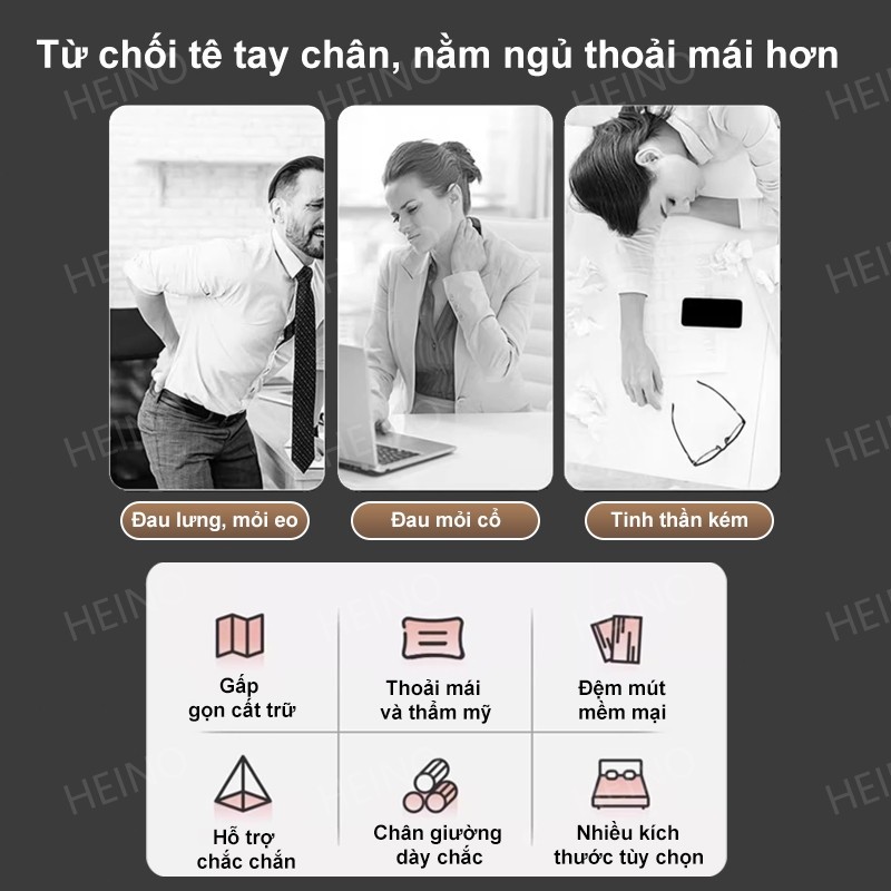 𝑯𝑬𝑰𝑵𝑶 1.95m Giường gấp văn phòng tiện lợi cho nghỉ trưa dễ dàng gấp gọn Không Cần Lắp Ráp BH 24T | BigBuy360 - bigbuy360.vn