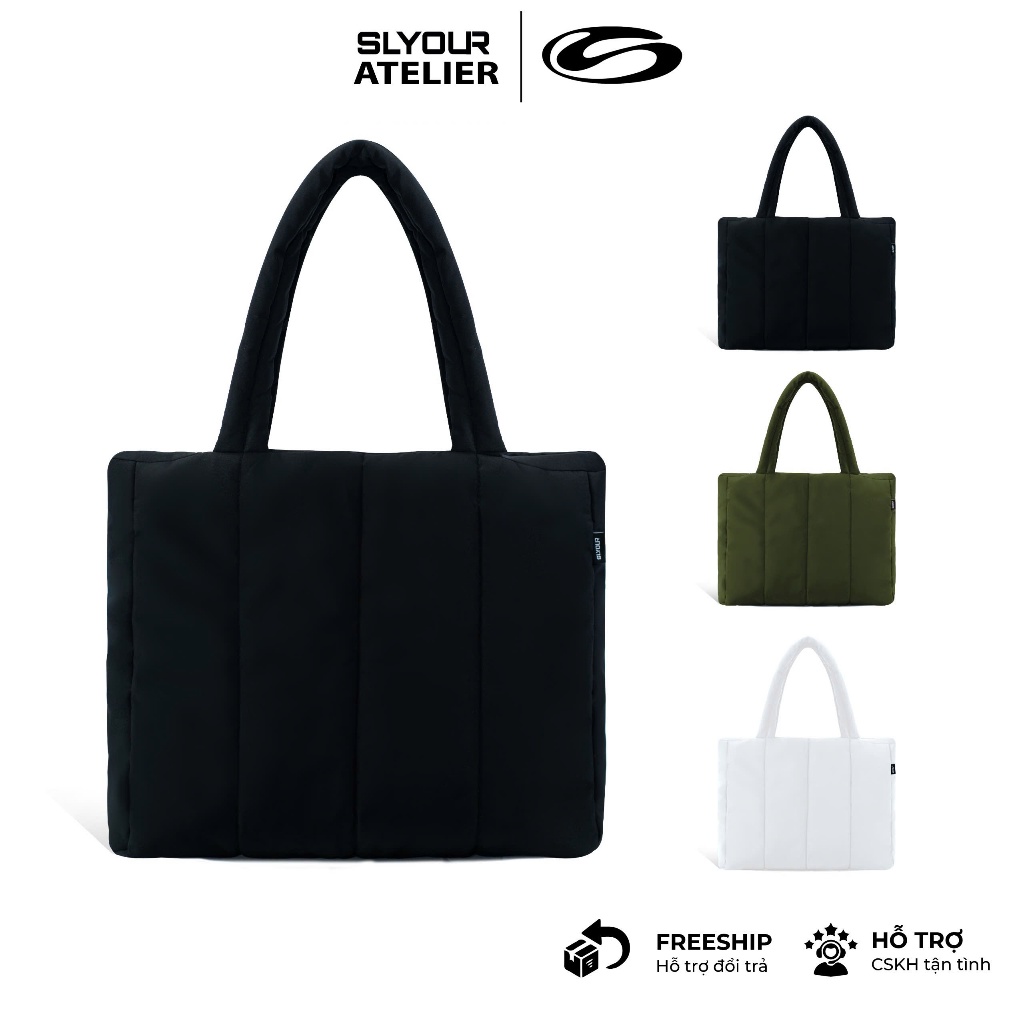 Túi TOTE V2 - Túi trần bông unisex kẻ sọc ,túi đeo vai local brand SLYOUR VER2, chất vải cao cấp chống nước  (TTV2)