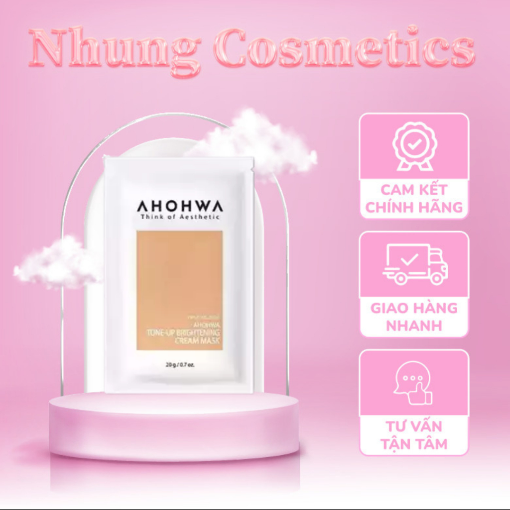 (Gói 20g) Mặt nạ ủ trắng da mặt Ahohwa Tone-up Brightening Cream Mask