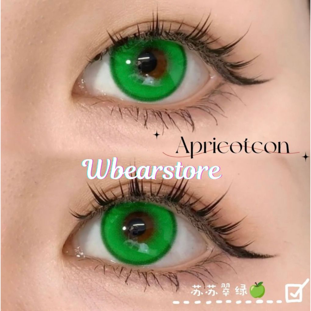 Lens 1 Ngày Cosplay Xanh Lá Apple Green Giãn 14.5mm