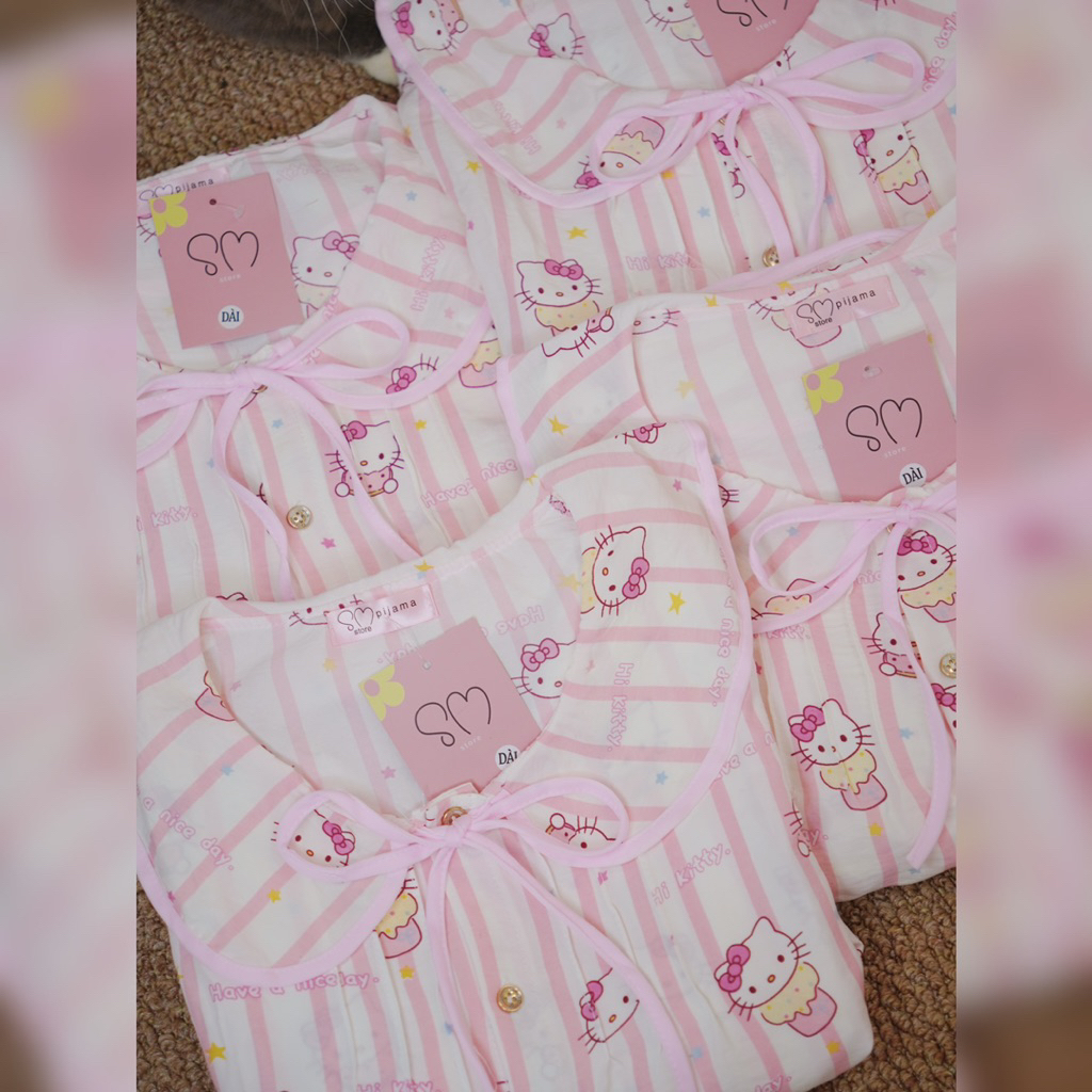 DÀI TAY Cổ SEN bộ ngủ nữ tiểu thư cổ sen vải đũi bông mây mùa thu mặc đi ngủ thoải mái Women Quần Ngủ Áo Ngủ Cotton dài3 | BigBuy360 - bigbuy360.vn