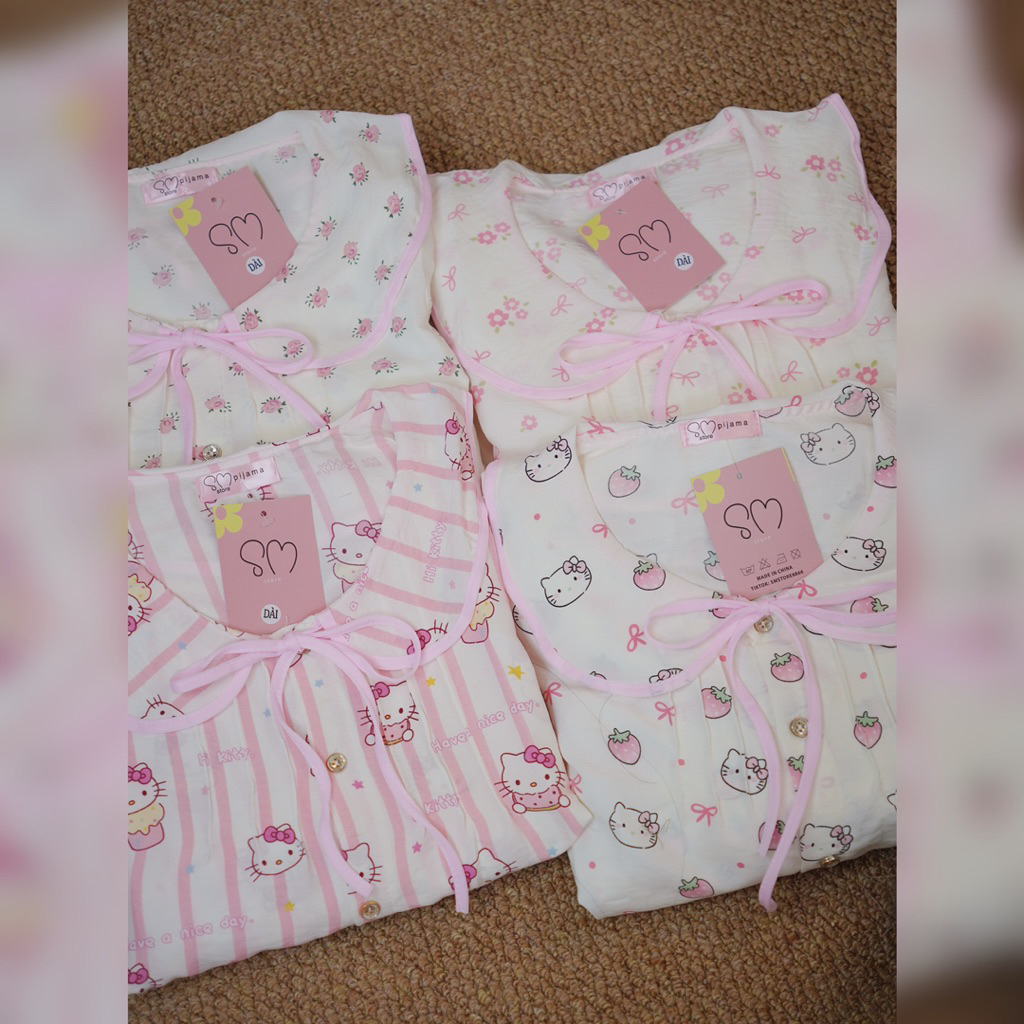 DÀI TAY Cổ SEN bộ ngủ nữ tiểu thư cổ sen vải đũi bông mây mùa thu mặc đi ngủ thoải mái Women Quần Ngủ Áo Ngủ Cotton dài3