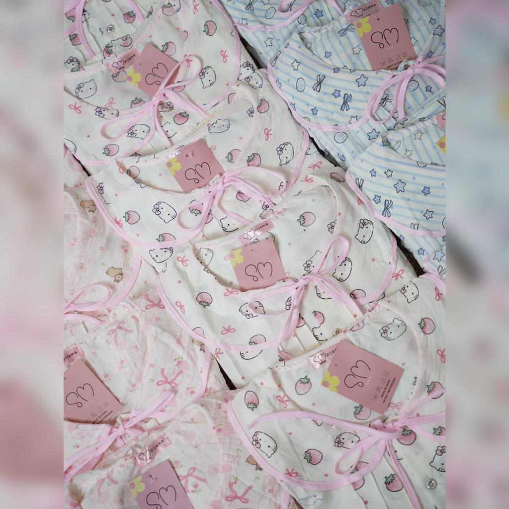 DÀI TAY Cổ SEN bộ ngủ nữ tiểu thư cổ sen vải đũi bông mây mùa thu mặc đi ngủ thoải mái Women Quần Ngủ Áo Ngủ Cotton sen4