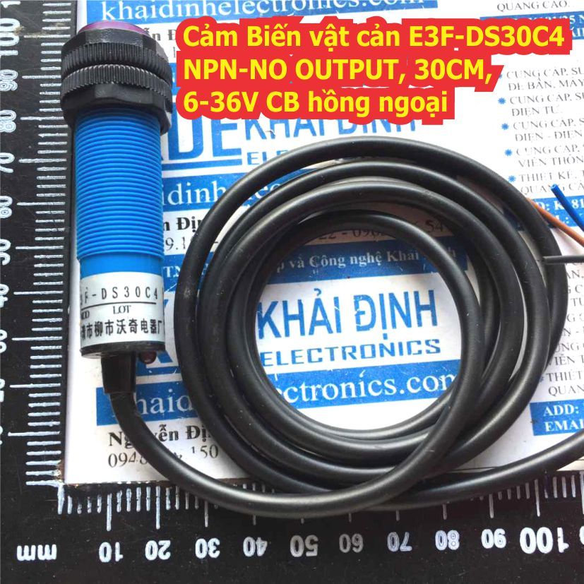 Cảm Biến vật cản E3F-DS30C4, NPN-NO OUTPUT, 30CM, 6-36V (CB hồng ngoại) kde3450