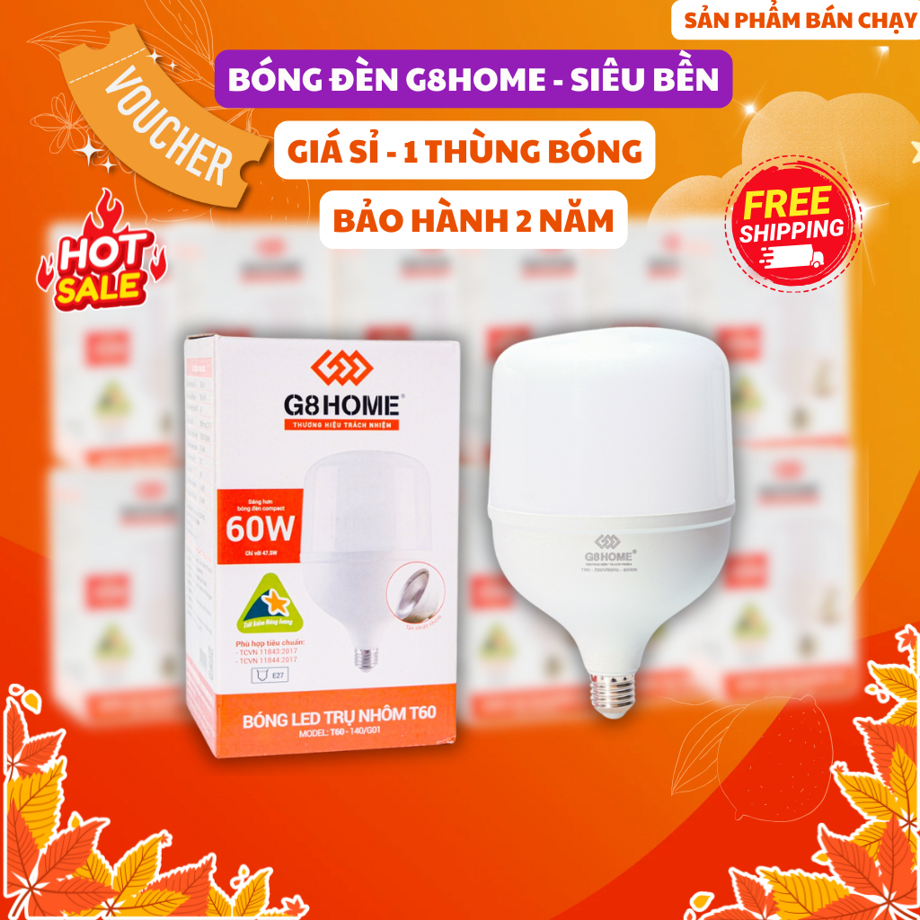 [ Giá sỉ thùng ] Bóng đèn led G8Home siêu tiết kiệm điện - Bảo hành 2 năm
