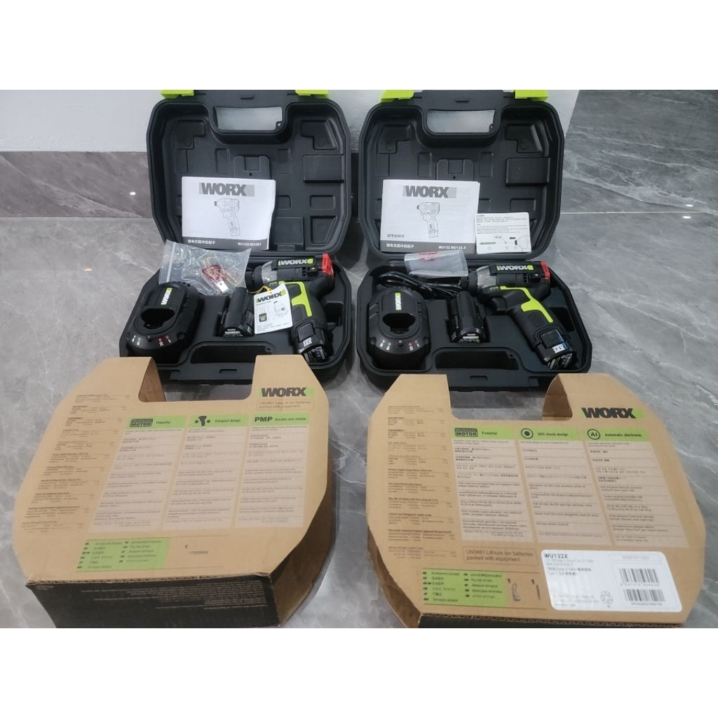 Máy chuyên Vặn Vít Không Chổi Than Worx 132X Pin Lithium 12V Mô Men Xoắn 160Nm 320W 3 Tốc Độ Điều Kh