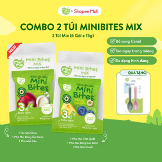 Bánh Ăn Dặm Mini Bites Mămmy bổ sung canxi hỗ trợ tập nhai cho bé từ 6 tháng gói 15g