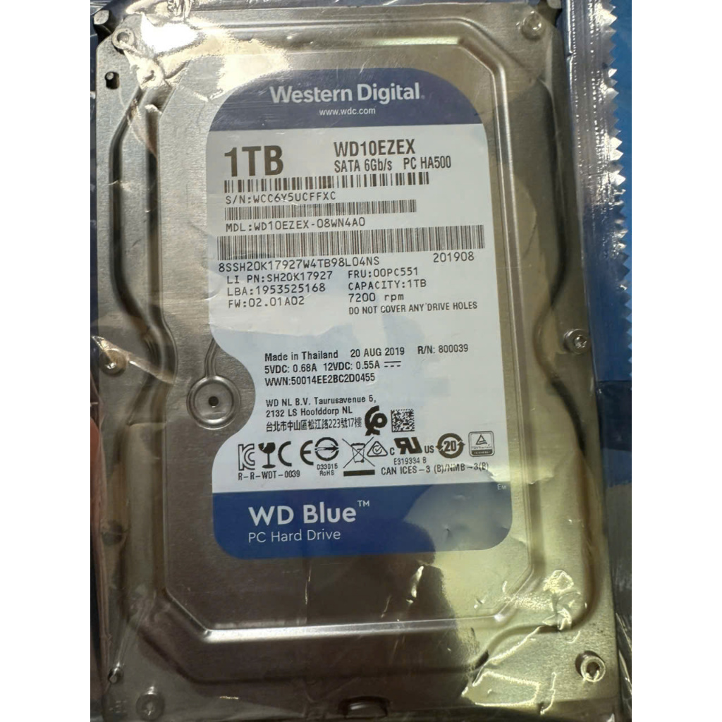 HDD WD Blue 1TB 3.5 inch SATA III 64MB Cache 7200RPM WD10EZEX