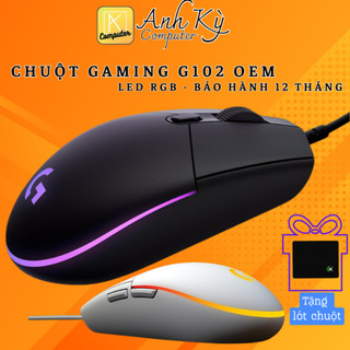  Chuột Logitech G102 OEM chơi game có dây chuột Laptop PC 8000 DPI có Led RGB BH 3 tháng 1 đổi 1 