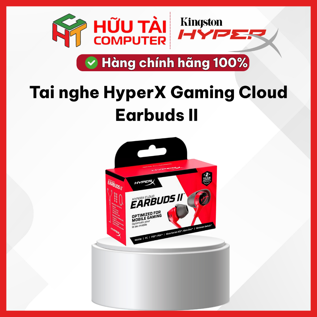 Tai nghe HyperX Gaming Cloud Earbuds II Red