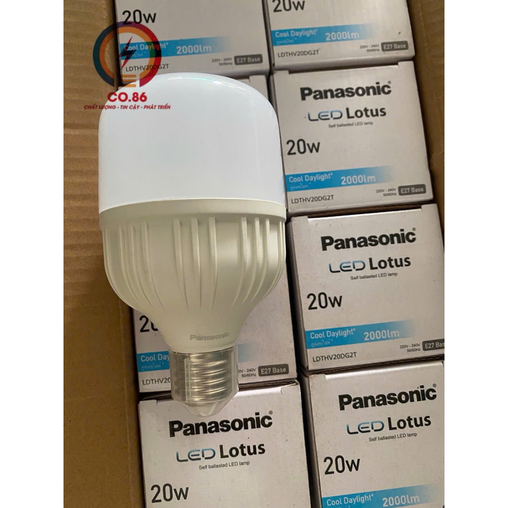 Đèn Led Bulb Trụ Lotus - Panasonic 20W 30W 40W Ánh Sáng Trắng
