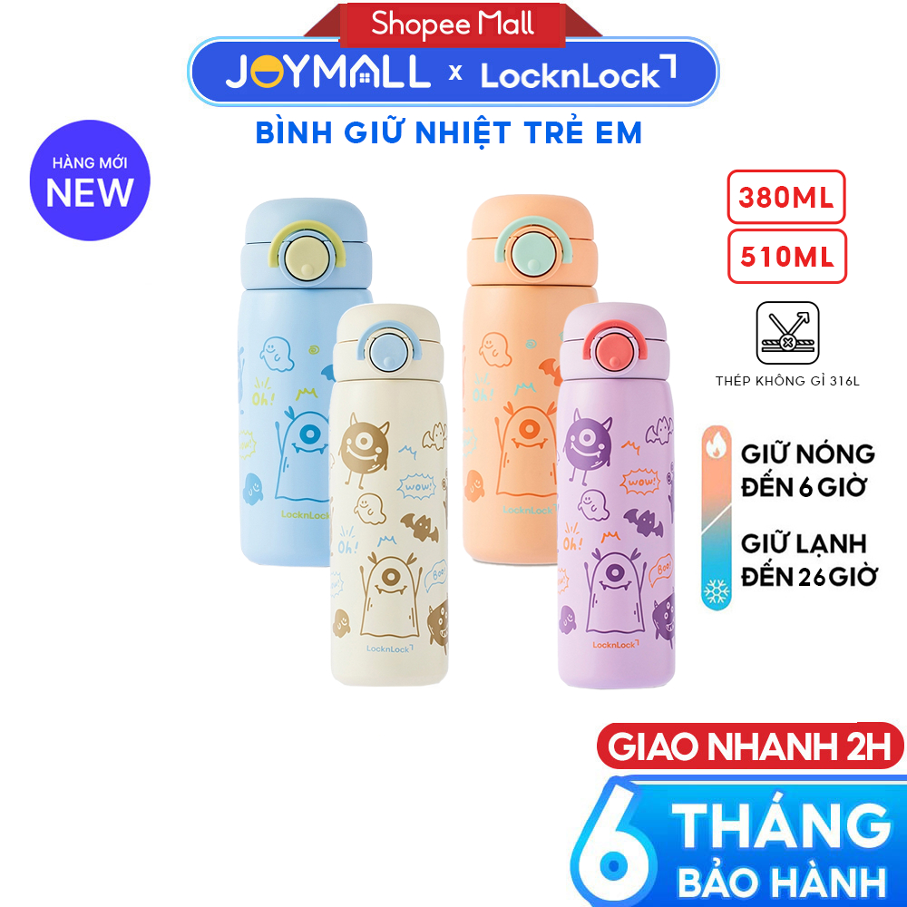 Bình Giữ Nhiệt Trẻ Em LocknLock School Fit Luminous LHC3387 380ml, LHC3387 LHC510ml, Thép Không Gỉ 3