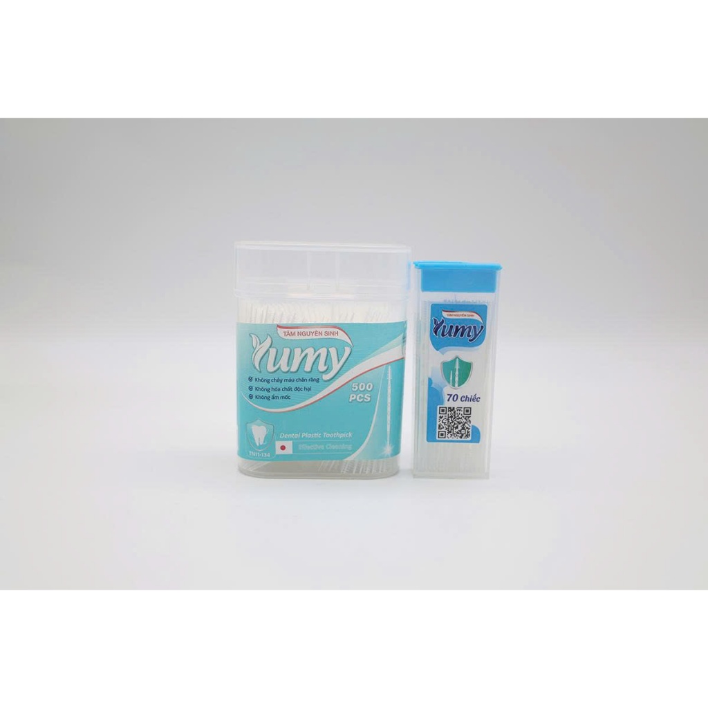 [MUA 1 TẶNG 1] Tăm Nhựa YUMY Hộp Đứng Size M 500 chiếc TN11-134 - Tặng 01 Tăm Nhựa YUMY 70 chiếc TN1