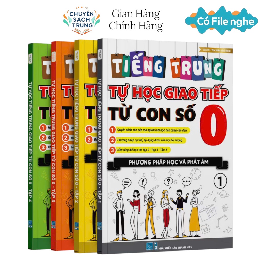 Trọn Bộ Sách Tự Học Giao Tiếp Tiếng Trung Từ Con Số 0 dành cho người mới bắt đầu