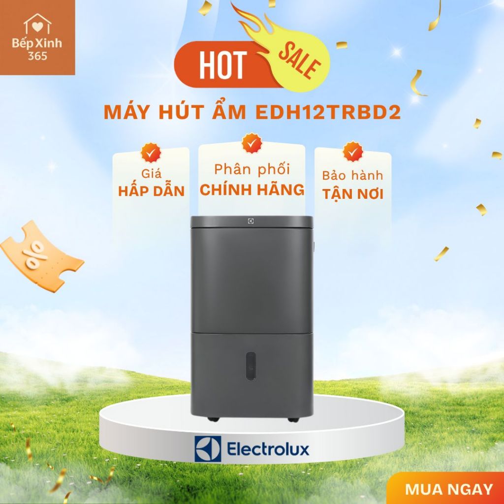 Máy hút ẩm Electrolux EDH12TRBD2 24L - Giảm ẩm mốc, lọc không khí, bảo vệ sức khỏe
