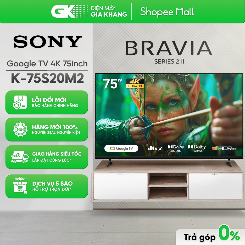 Google Tivi SONY UHD 4K 75 Inch K-75S20M2 [Freeship HCM]