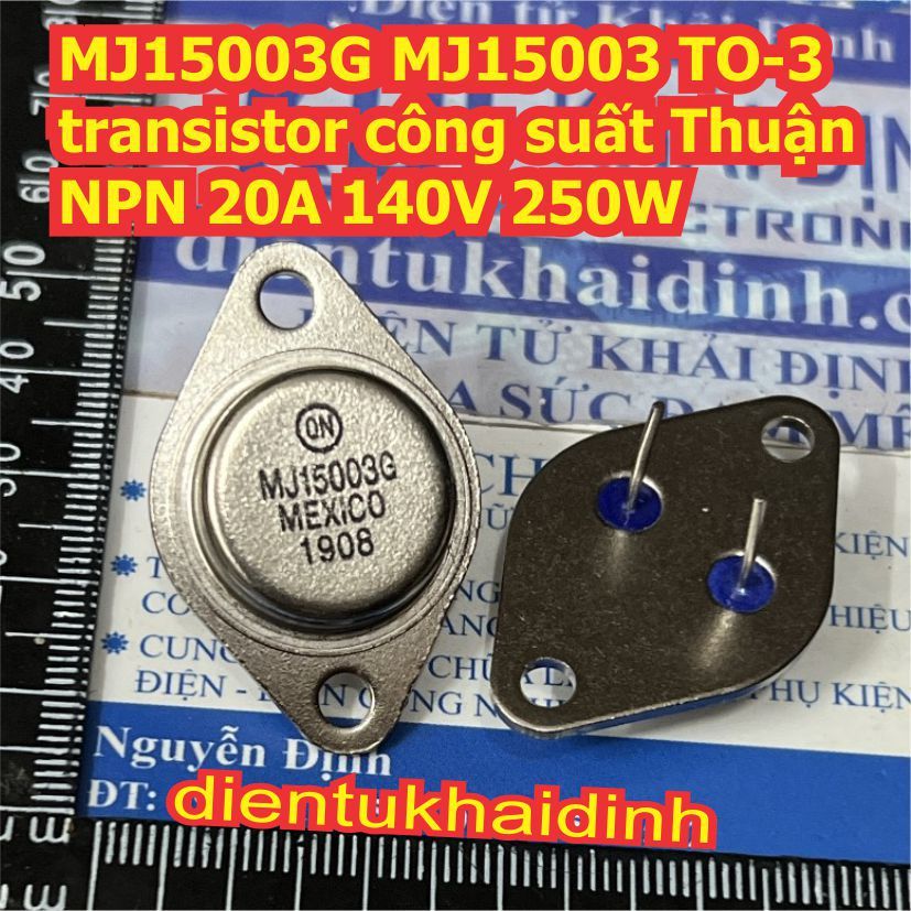 MJ15003G MJ15003 MJ15004G MJ15004 TO-3 transistor công suất Thuận NPN / nghịch PNP 20A 140V 250W kde