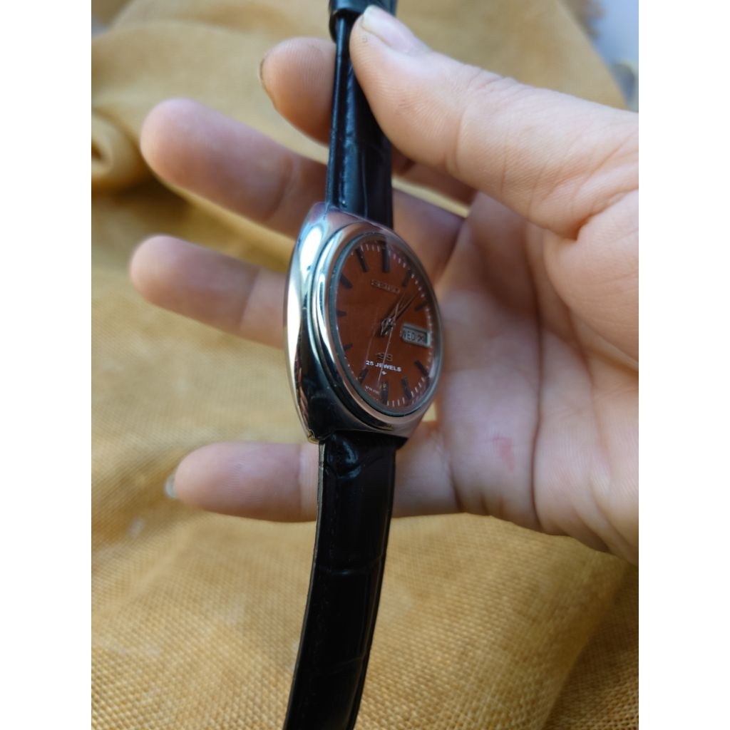 seiko 5 máy automatic 6106 hackingstop chính hãng japan