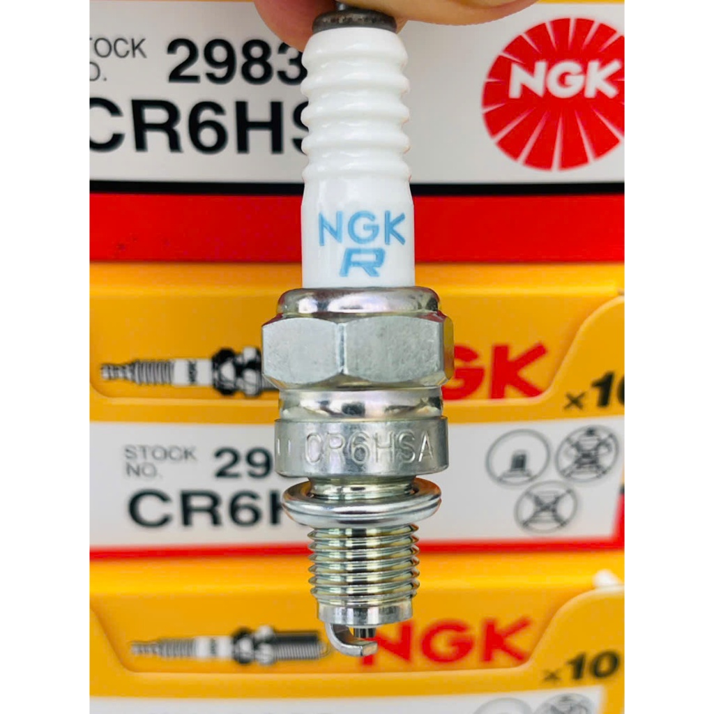 [CHÍNH HÃNG] Bugi NGK CR6HSA Chân Ngắn Chống Nhiễu IC - Honda Dream, WaveAlpha, YaSirius, SYM Attila
