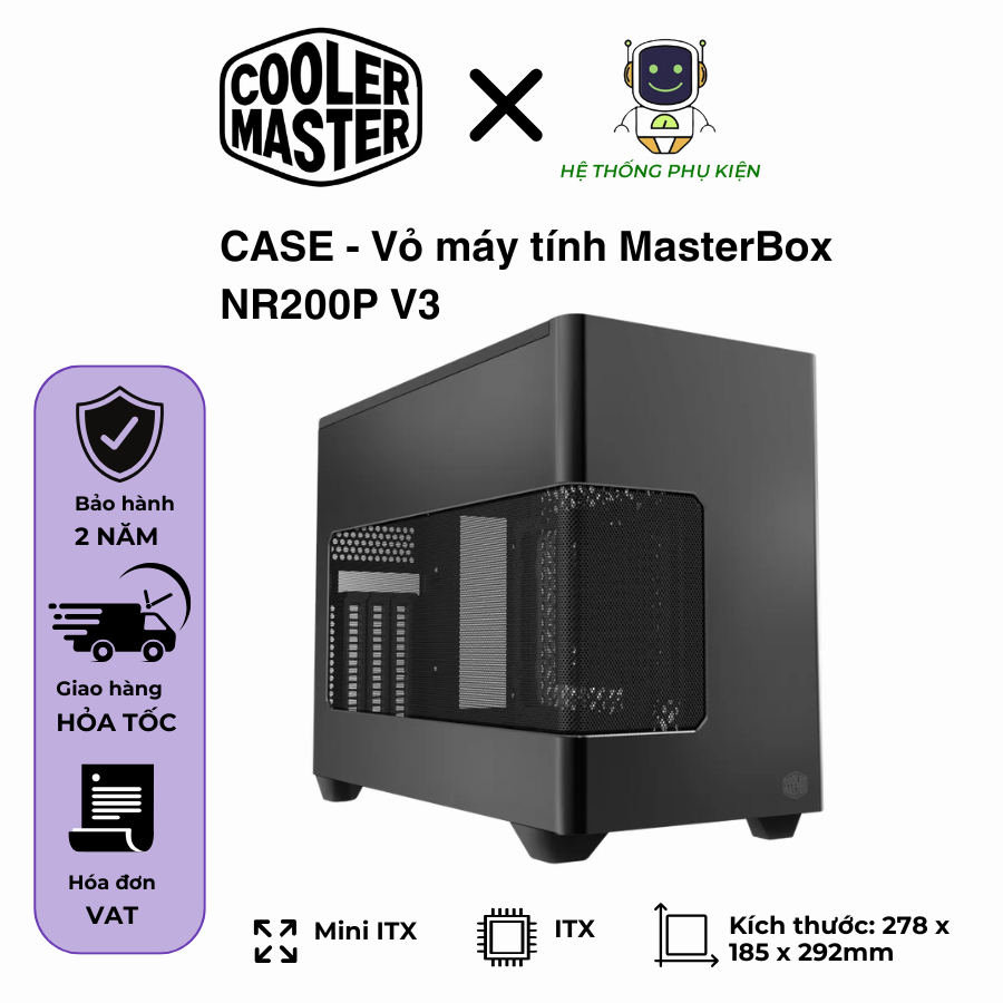 CASE - Vỏ máy tính MasterBox NR200P V3 COOLER MASTER - BẢO HÀNH 24 THÁNG