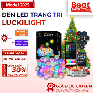 Đèn LED Dây LuckiLight Thông Minh - 16 Triệu Màu RGB - Điều Khiển App, Nháy Theo Nhạc - Trang Trí Noel, Tết