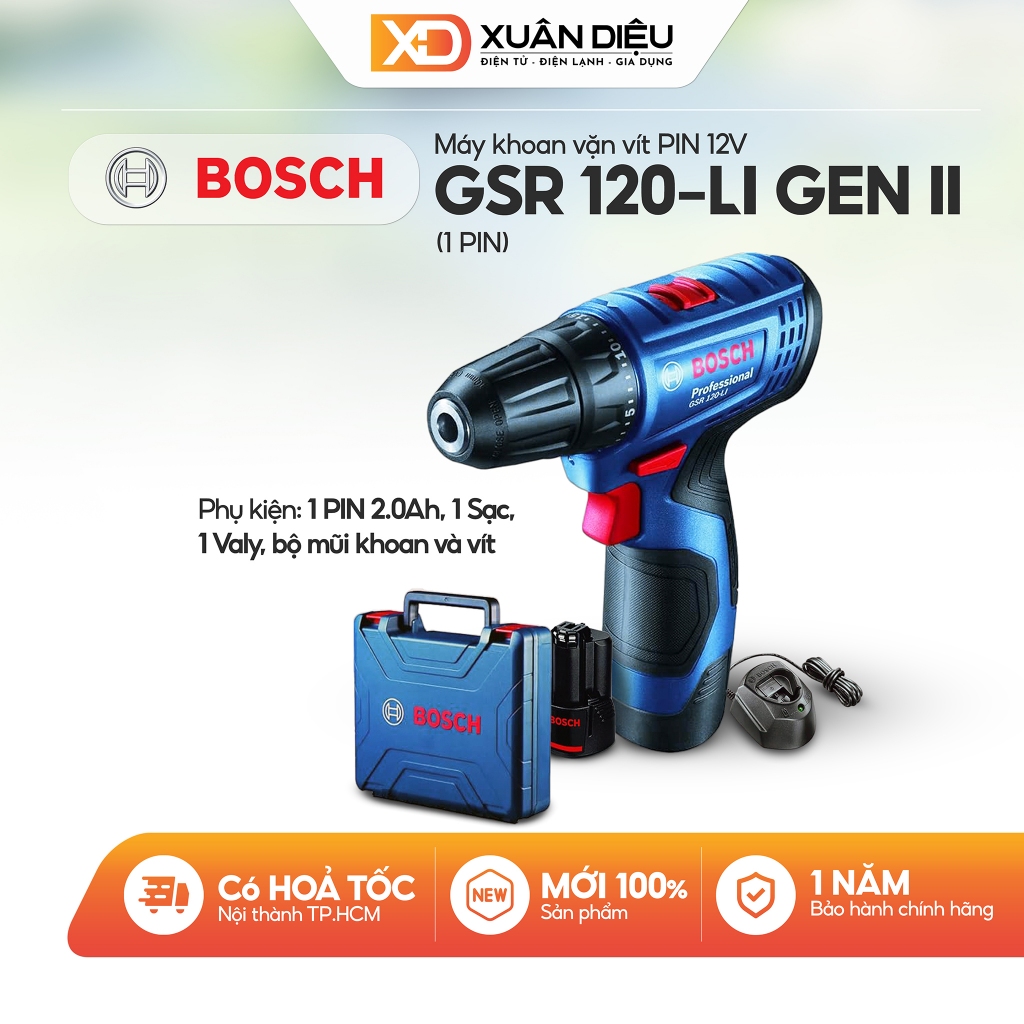 Máy Khoan Động Lực Pin BOSCH GSR 120-LI GEN II