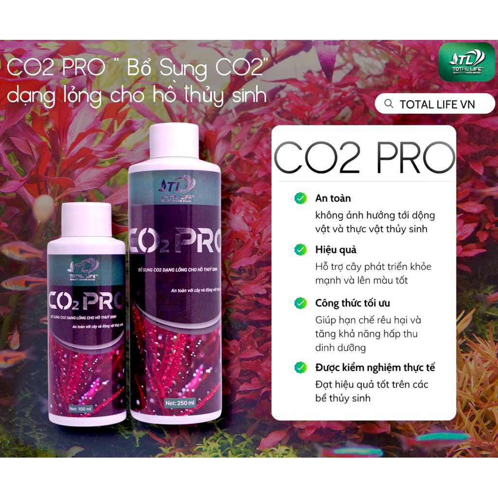 CO2 PRO - Cung cấp Co2 hữu cơ cho cây thuỷ sinh (Hàng Cao Cấp)