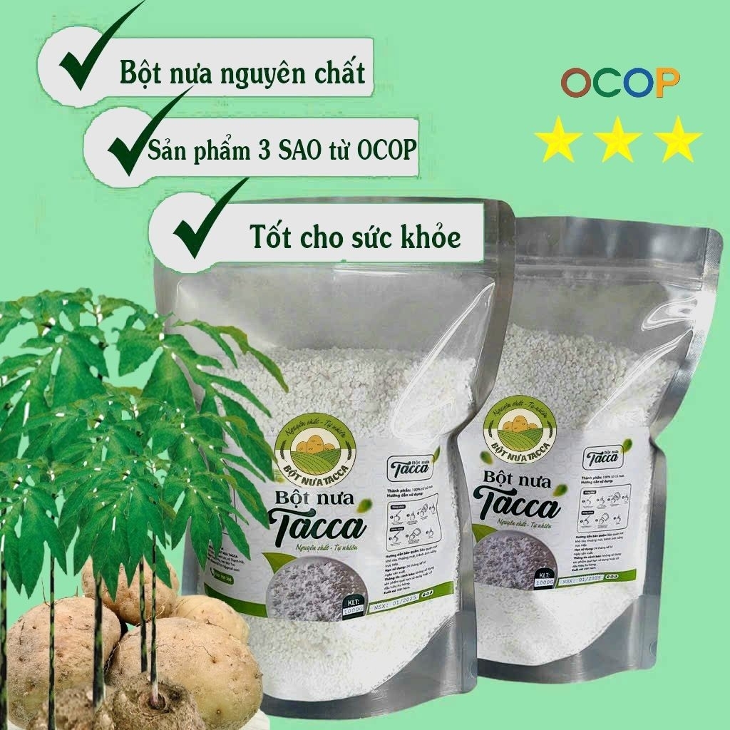 Bột Củ Nưa Organic Konjac powder 🌱Chuẩn OCOP🌱 ( Bột Củ Huyền )500gr - 1kg - Thanh nhiệt dưỡng nhan