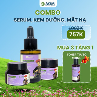  Kem dưỡng da - serum - mặt nạ tía tô A OM NATURAL cho da nám tàn nhang sáng da dưỡng ẩm 50gr 