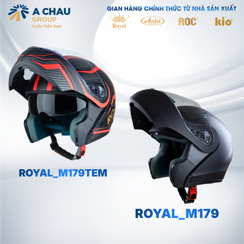 [Series] Mũ Bảo Hiểm Fullface Lật Hàm Royal M179 và M179 Tem , Bảo Hành 12 Tháng Nhà Máy