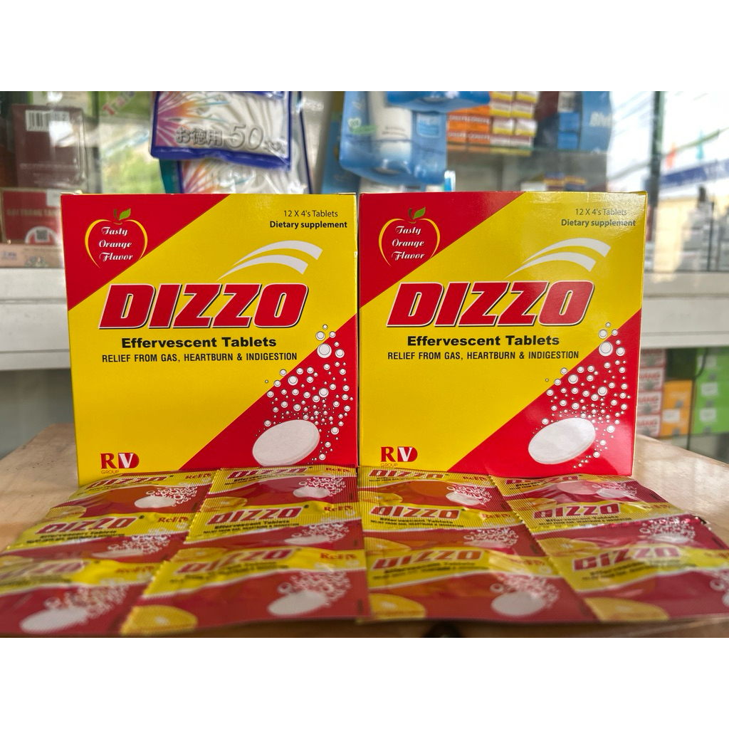 ✅ Sủi tiêu hoá DIZZO (Ấn Độ) Hỗ trợ giảm đầy hơi ợ hơi khó tiêu (1 vỉ 4 viên)