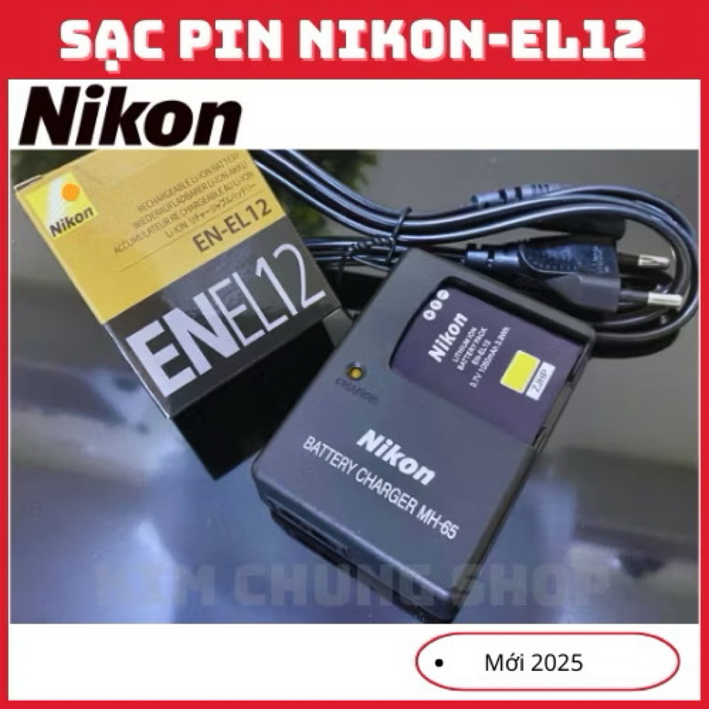 Bộ Sạc Pin Nikon EL12 - Dùng Cho Nikon Coolpix P300, P310, P330, P340, S9100, S9300, S9500, AW100, A