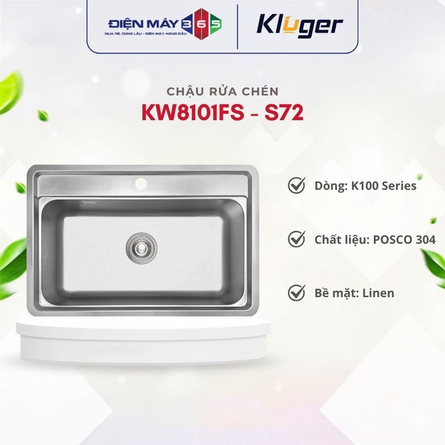 Chậu rửa chén Kluger KW8101FS - S72 Cao Cấp Chống Trầy Xước