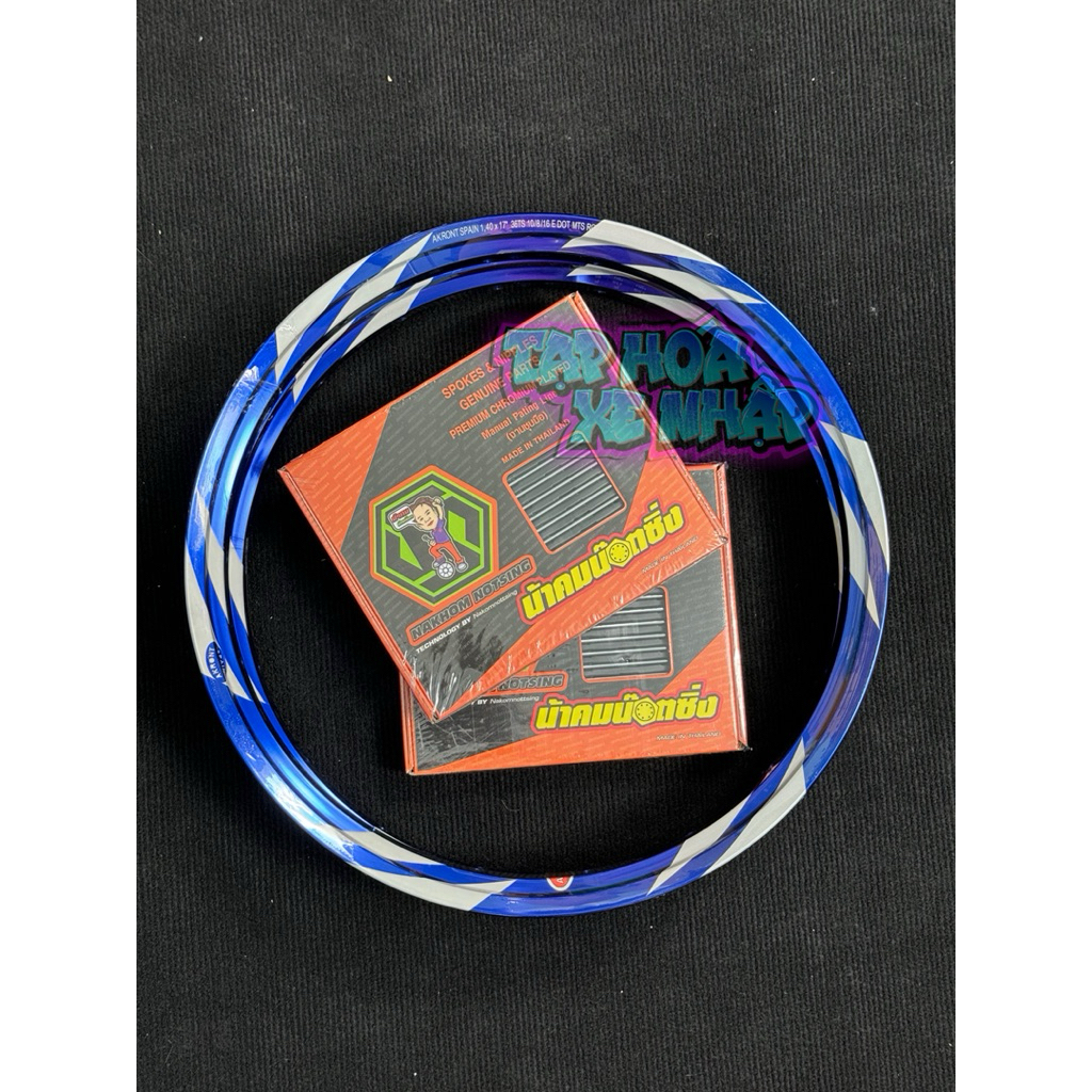 Niềng Akront tia sét xanh căm nova Thái cho Wave Future Dream