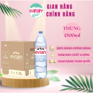 Nước suối pháp evian dung tích 500-750-1500ml