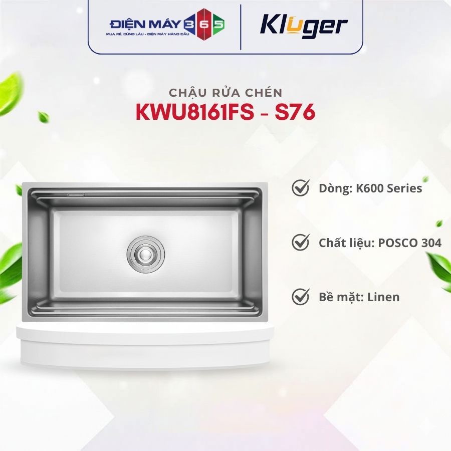 Chậu rửa chén Kluger KWU8161FS - S76 Cao Cấp Đa Năng Kèm Bộ Phụ Kiện
