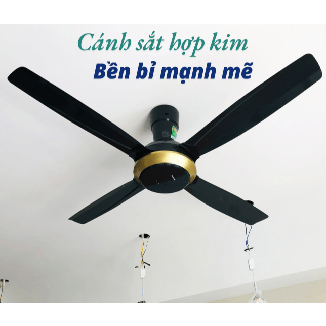 (GIAO TỈNH) Quạt trần 4 cánh Pana F-56XPG / F-56XPG-W ( Đen / Trắng) có Remote BH 12 tháng